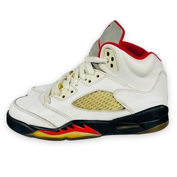 Air Jordan 5 Retro GS 2013 'Fire Red' 440888-100 Youth 4.5 - Picture 2 of 11